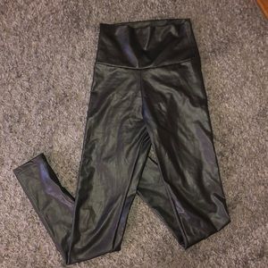 Hightop leather leggings